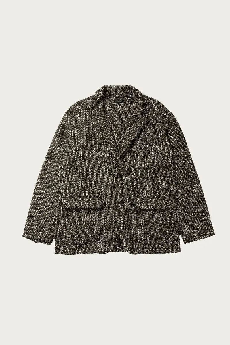 Brown-And-Black Wool Homespun Loiter Jacket 1