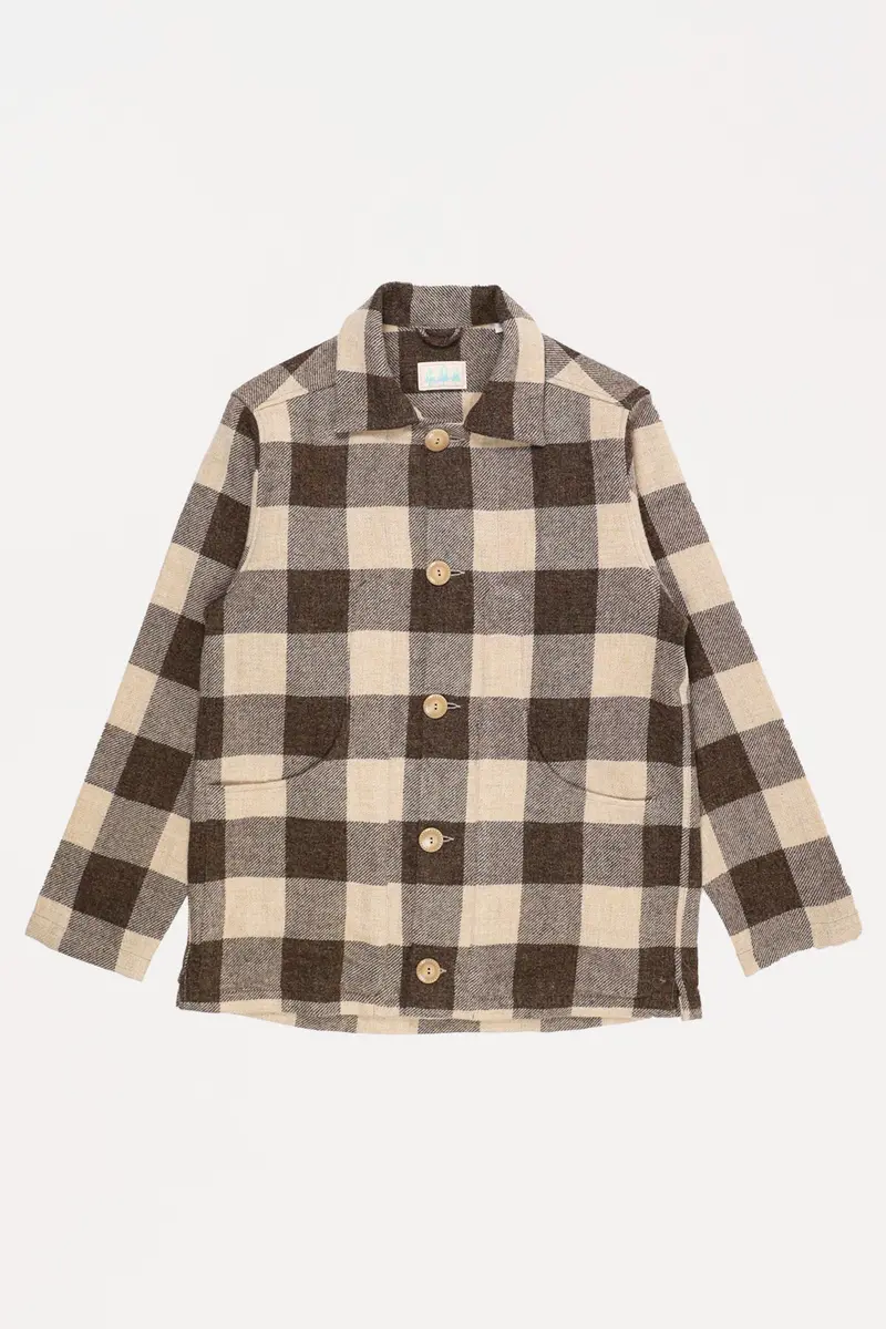 Brown Buffalo Check Shetland Tweed Hunting Jacket 1