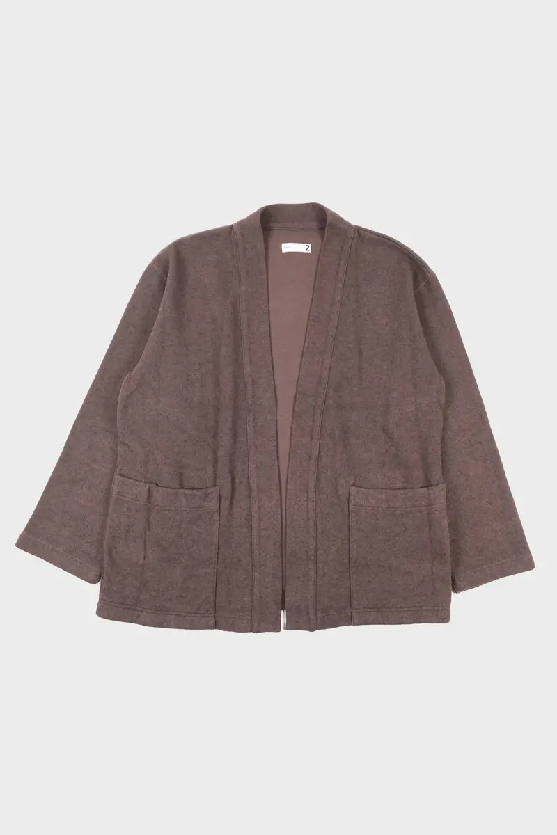 Brown Easy Cardigan Featuring Hokkaido Wool Blend 1