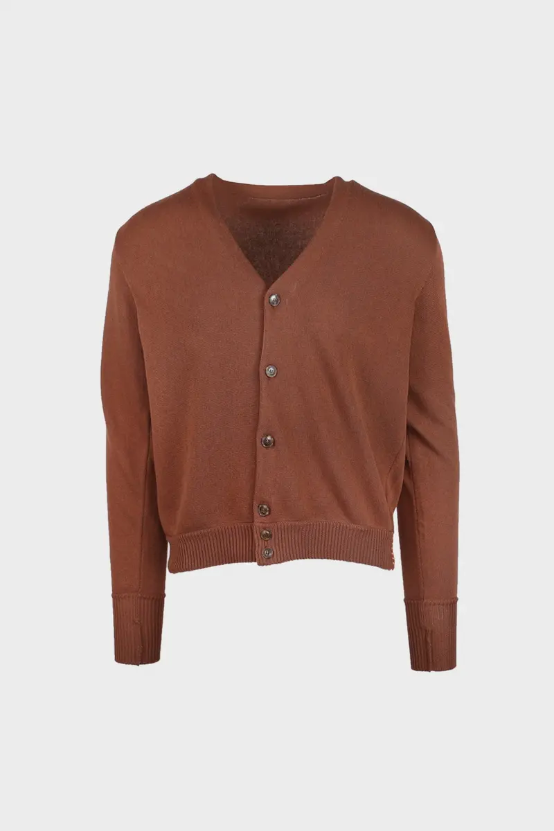 Brown Oliver Fine-Gauge Cardigan 1