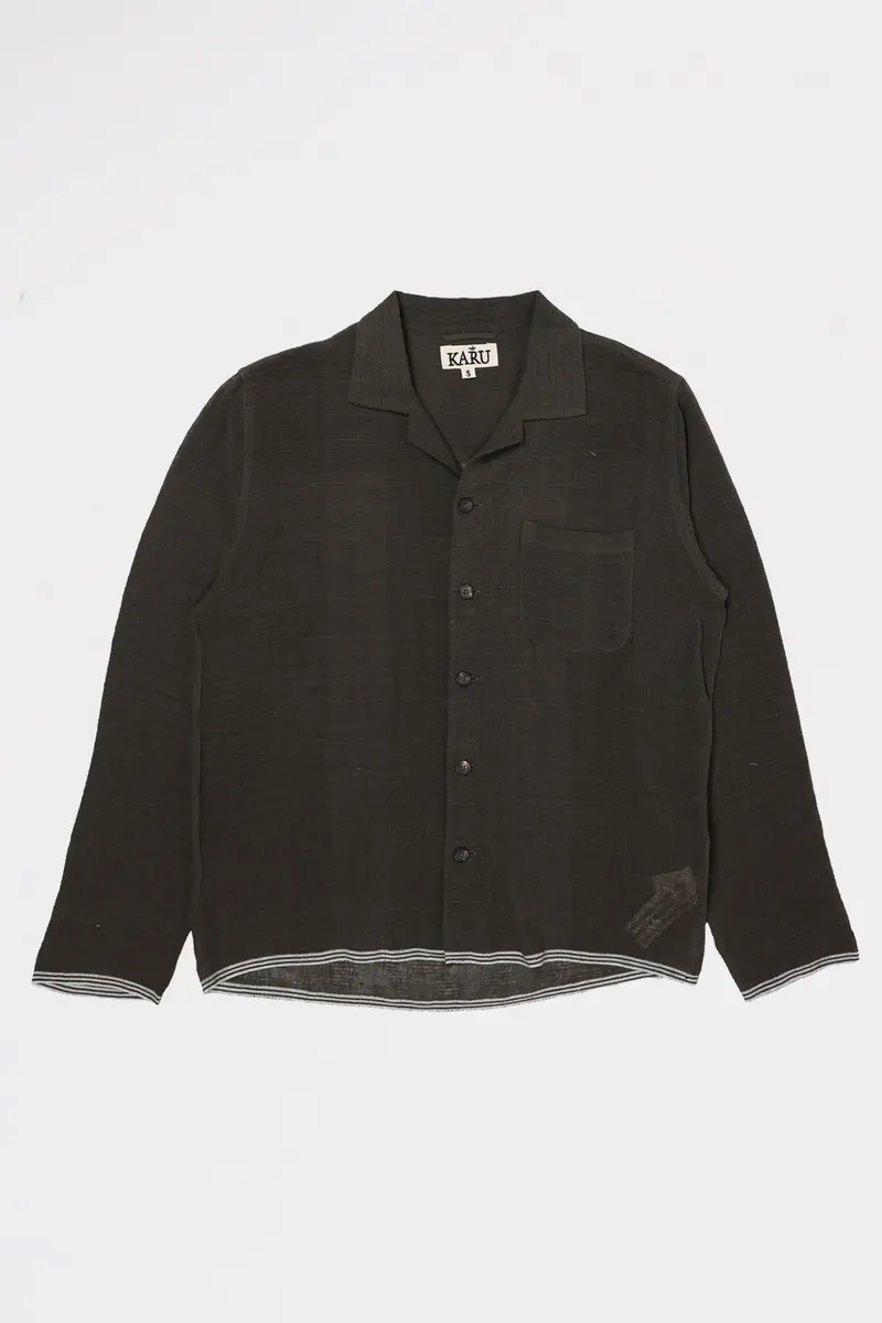 Brown Selvedge Camp-Style Shirt 1