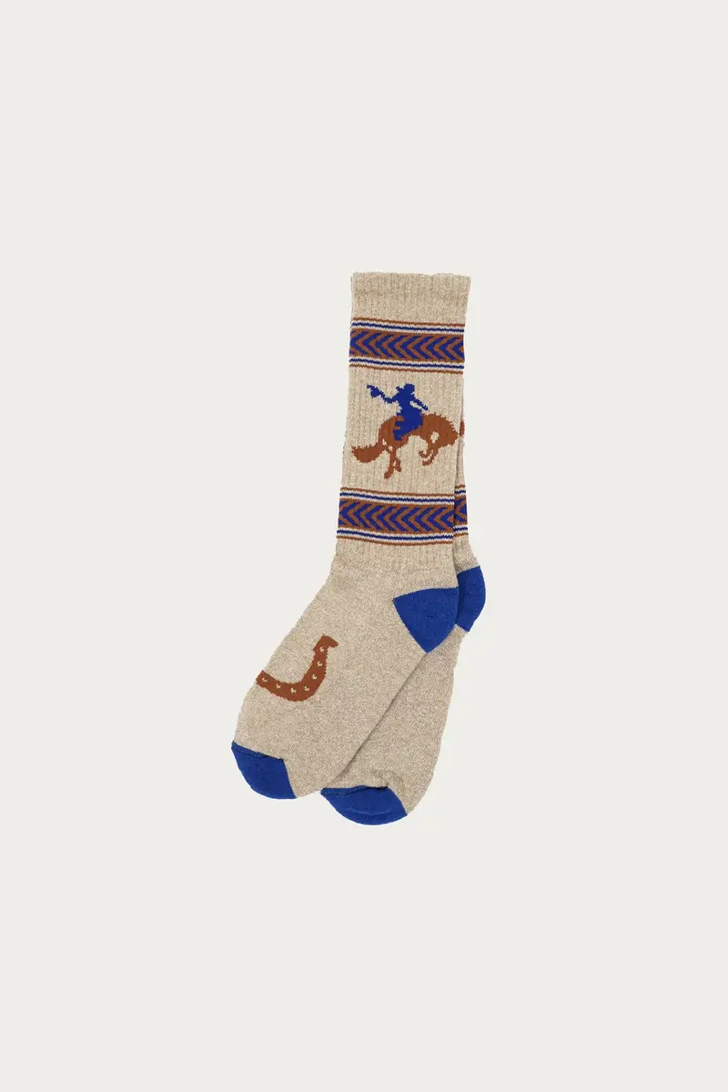 Bucking Bronco Jacquard Socks (Recycled Cotton) 1