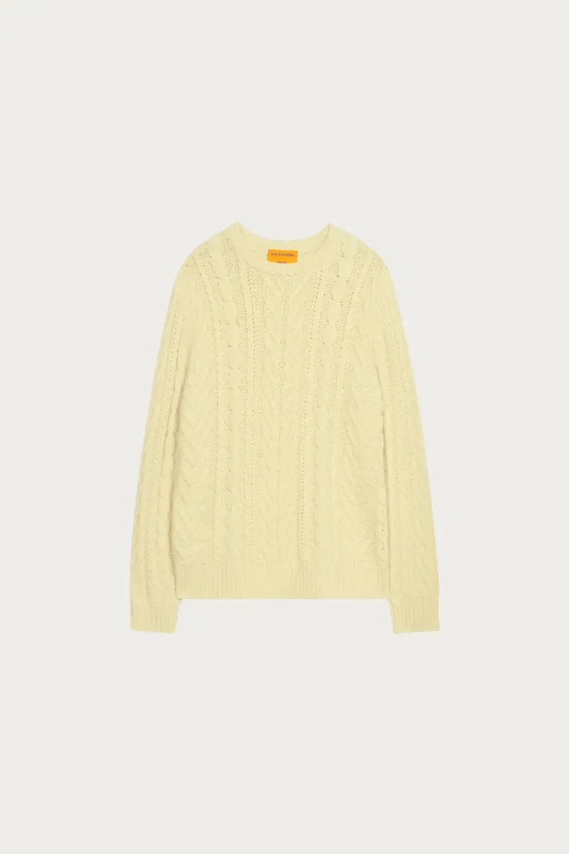 Butter-Tone Fisherman Crew Neck Sweater 1