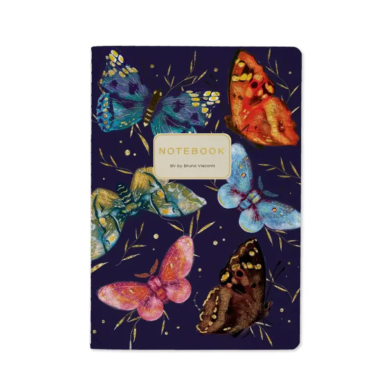 Butterflies On Indigo Notebook By Bruno Visconti 1