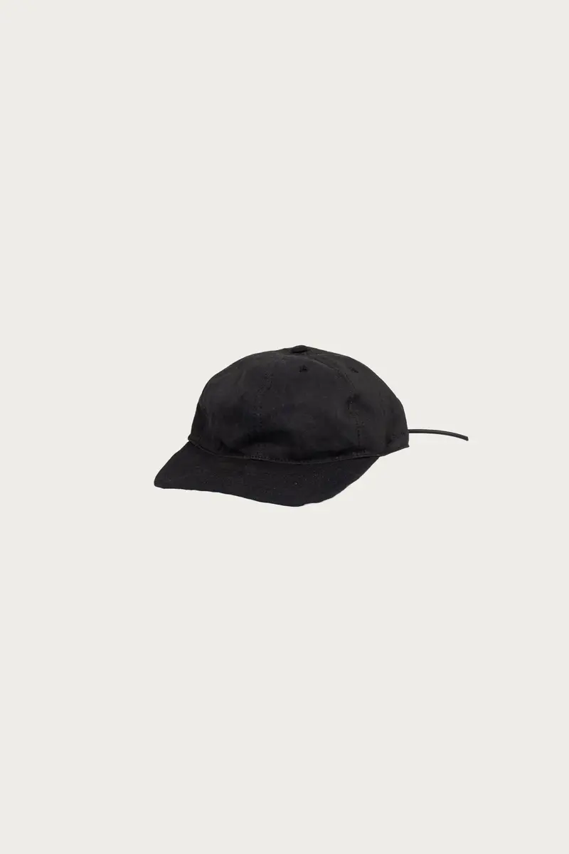 C.T.L. Structured Baseball Cap In Black Vein Denim 1