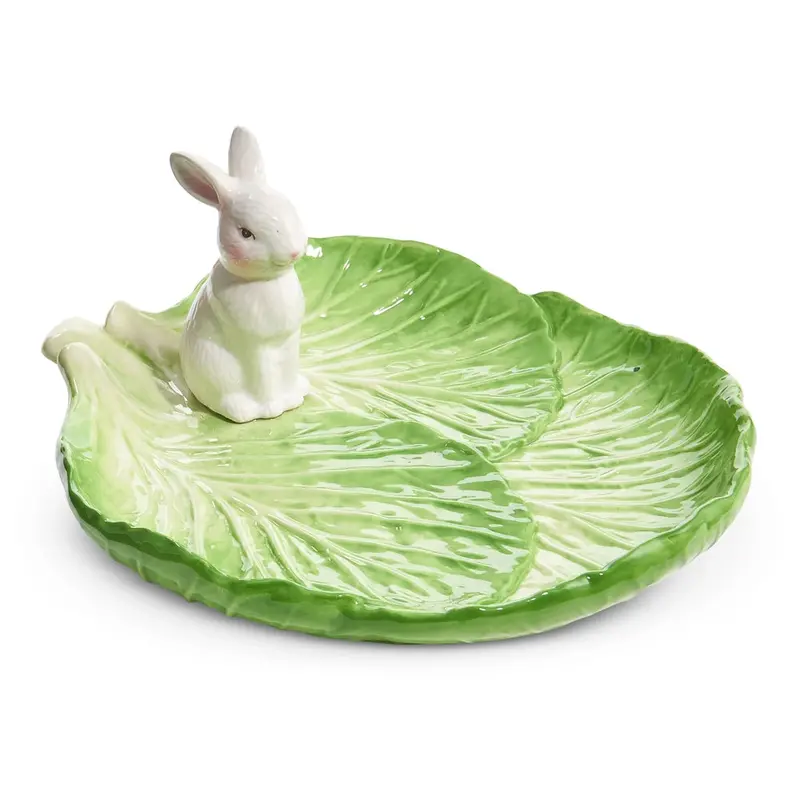 Cabbage-Themed Bunny Serving Tray 1