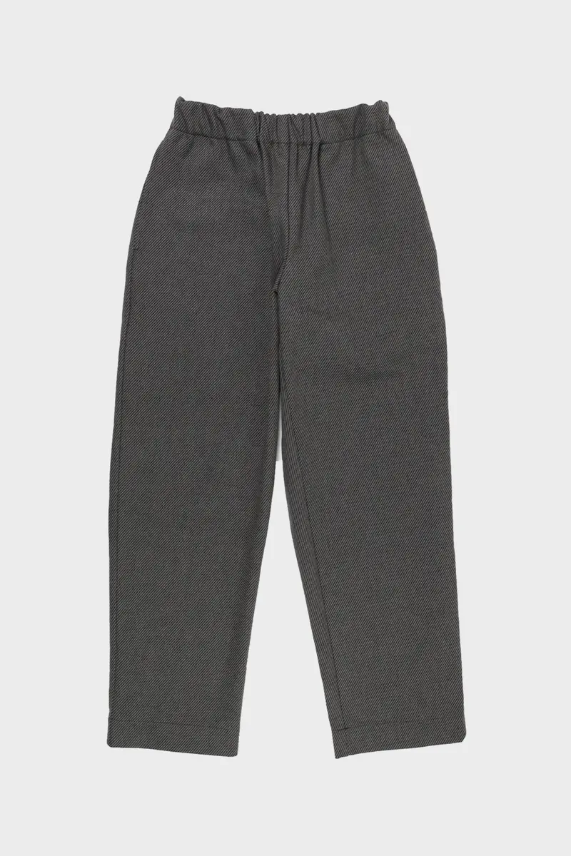 Cafe Pant In Black-And-Tan Twill Fabric 1