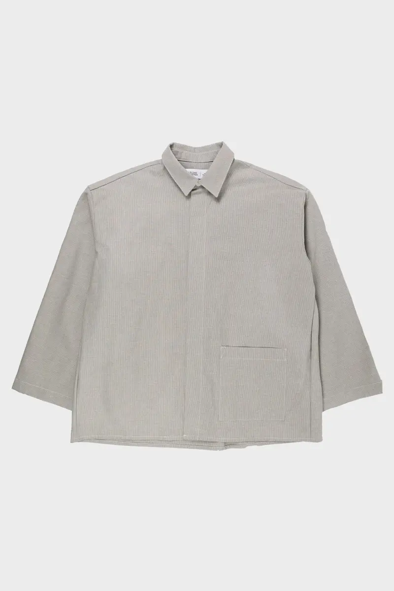 Cafe Shirt In Cream-And-Sage Check Pattern 1