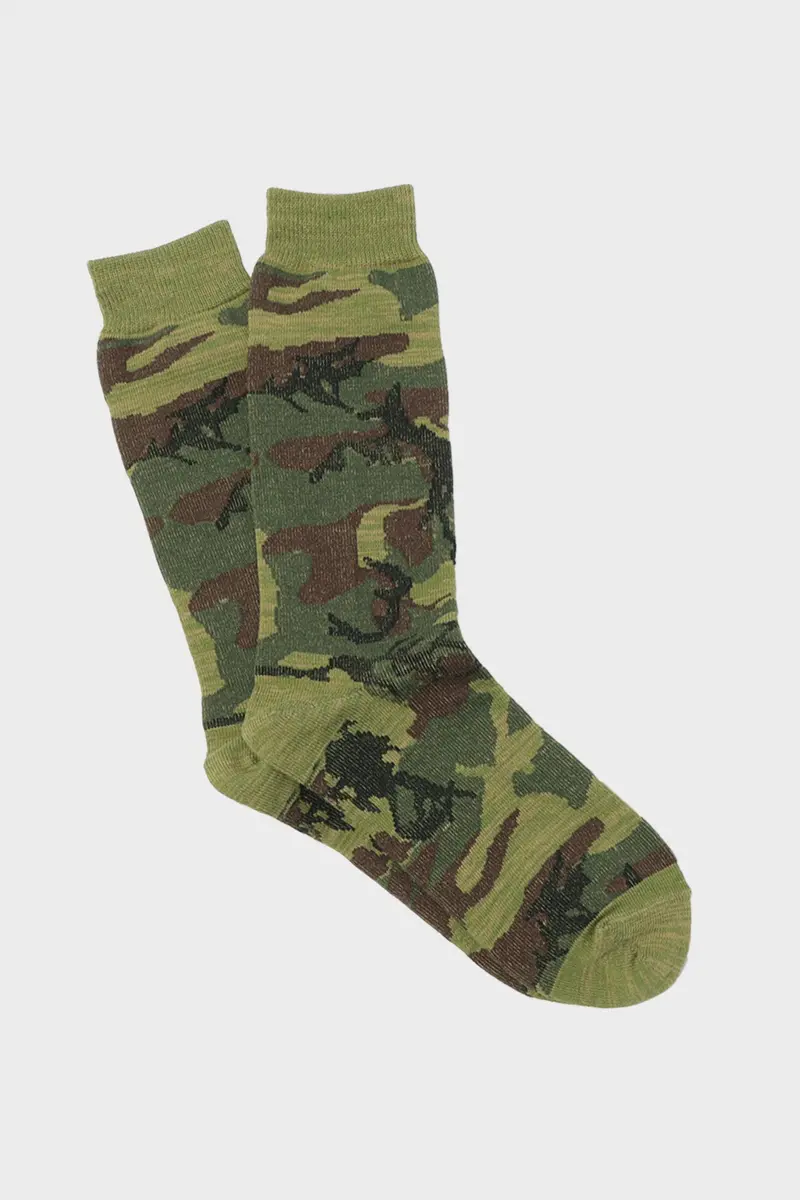 Camo Crewneck Sweatshirt In Army Green 1