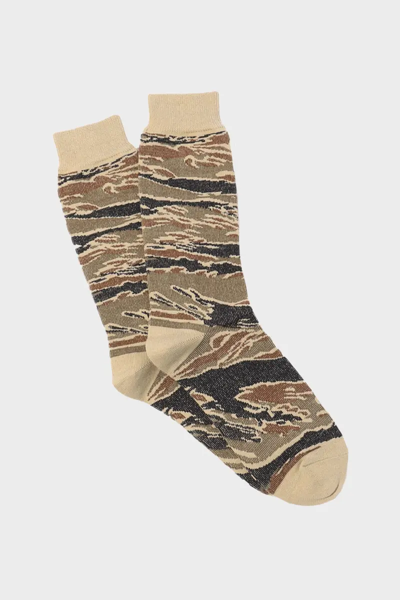Camo Crewneck Sweatshirt In Beige 1