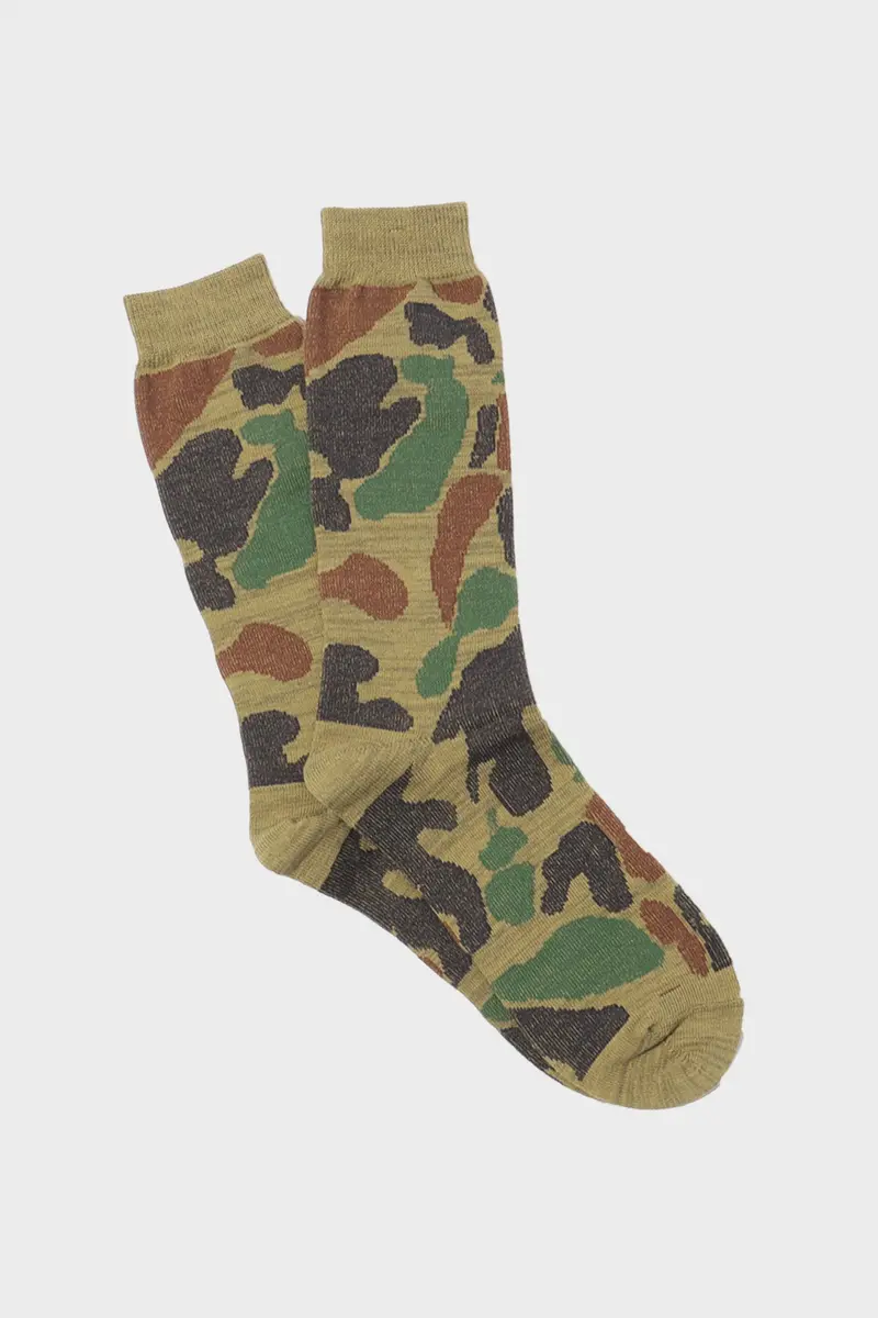 Camo Crewneck Sweatshirt In Moss Green 1