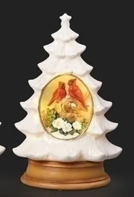 Cardinal Diorama Tree Lantern With Integrated Lighting 1