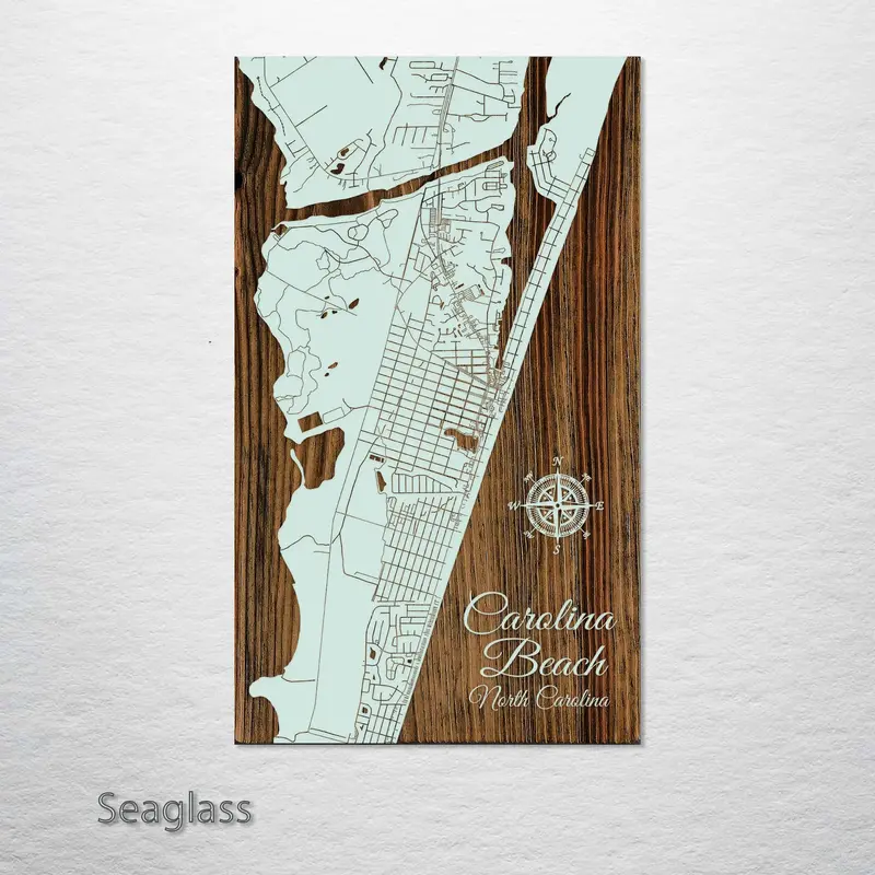 Carolina Beach, Nc Scenic Print – Seaglass Texture 1