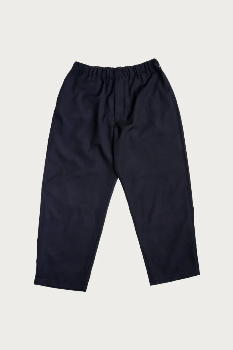 Carry On Pant – Dark Navy Wool Gabardine Slacks 1