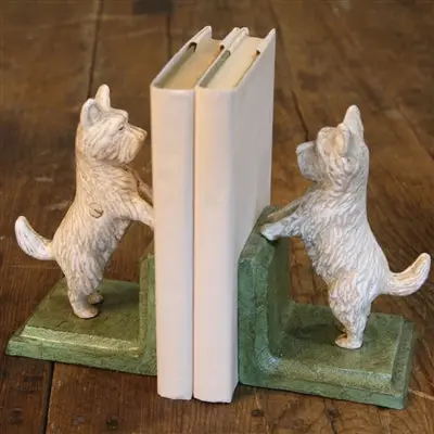 Cast Iron Westie Bookends – Pair 1