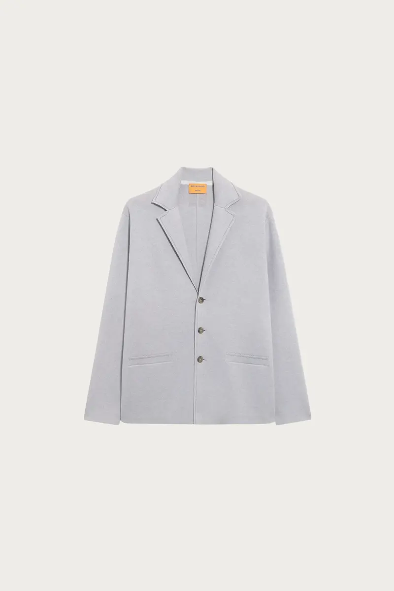 Casual Off-Duty Blazer In Stone Grey 1