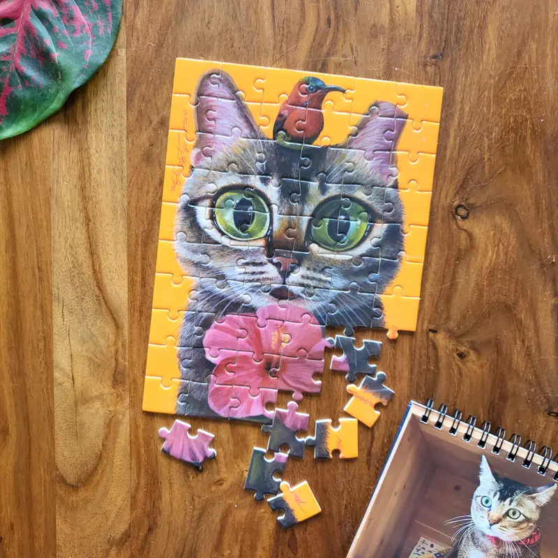 Cat-Themed Greeting Card Puzzle 6