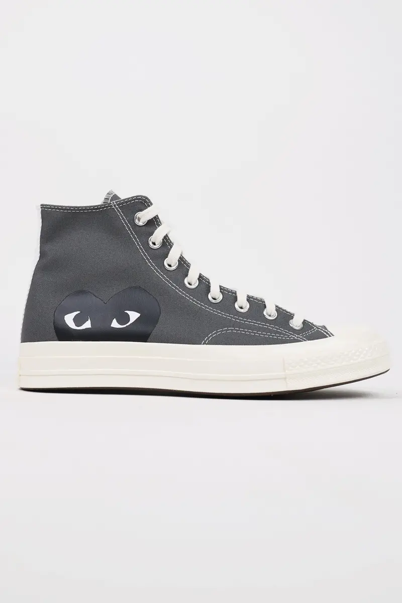 Cdg Play × Converse Chuck Taylor All Star Hi – Charcoal Grey 1