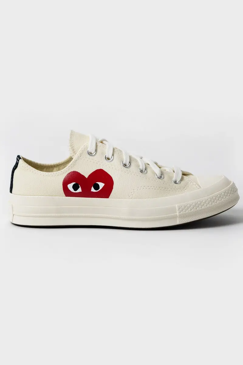 Cdg Play X Converse Chuck Taylor Low Top – Beige Canvas 1