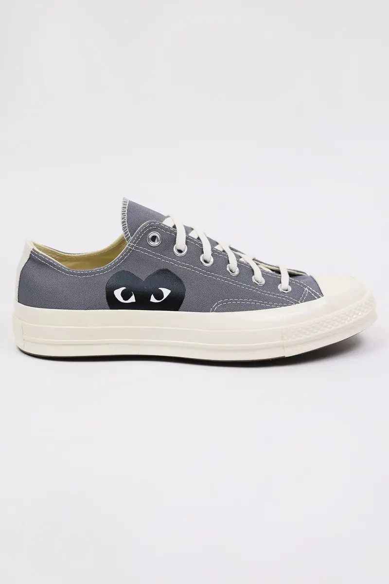 Cdg Play X Converse Chuck Taylor Low Top In Gray 1