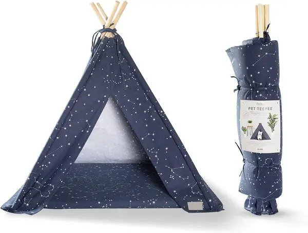 Celestial Teepee Pet Bed – Starry Canopy Design For Dogs 1