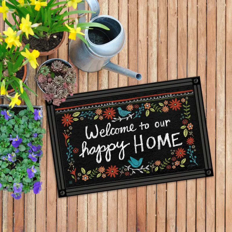 Chalkboard-Style Floral Matmate Insert 1