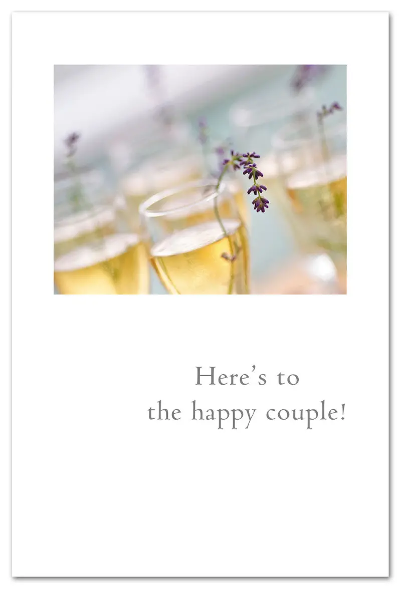 Champagne & Lavender Wedding Card – Sophisticated Bridal Stationery 1