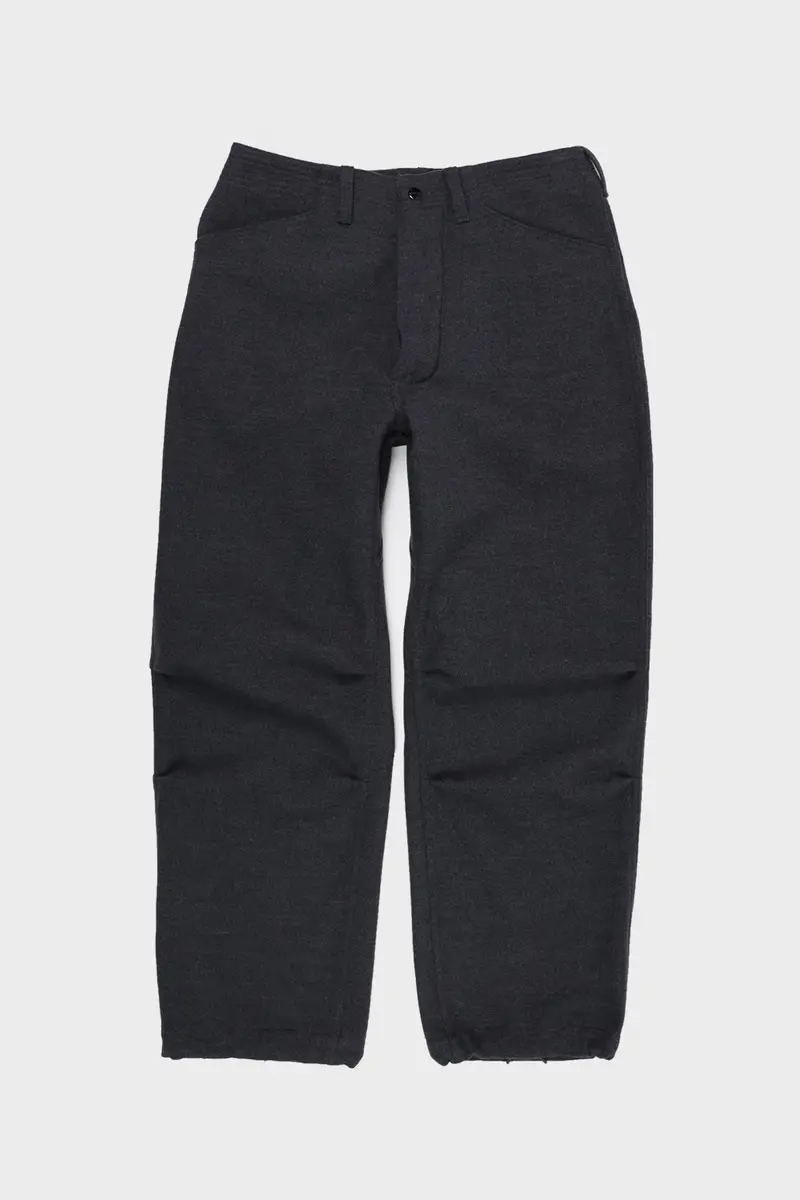 Charcoal Poly Melton Overgrown Chore Pants 1