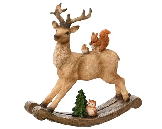Charming Reindeer And Animal Friends Figurine Set 1