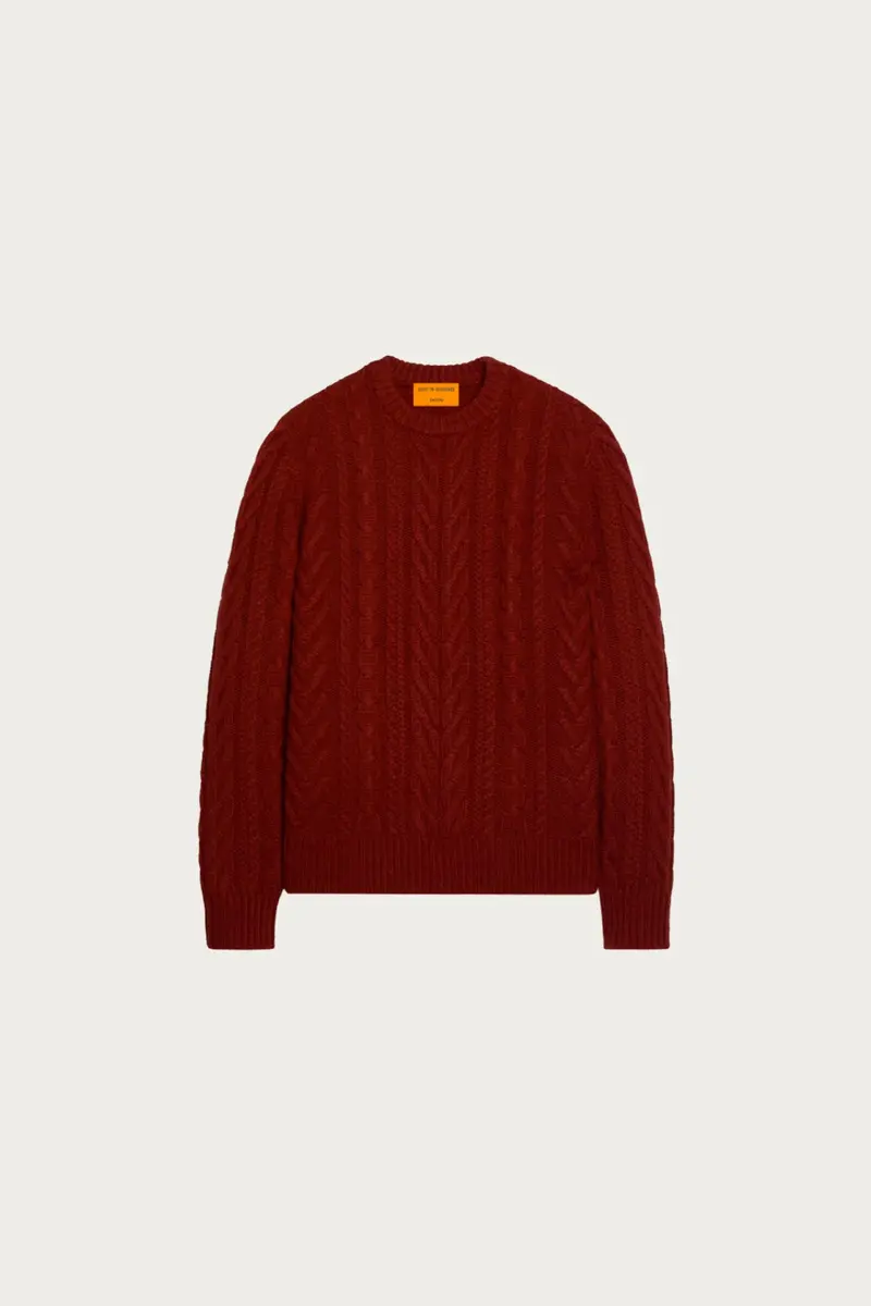 Cinnamon Fisherman Crew Neck Sweater 1