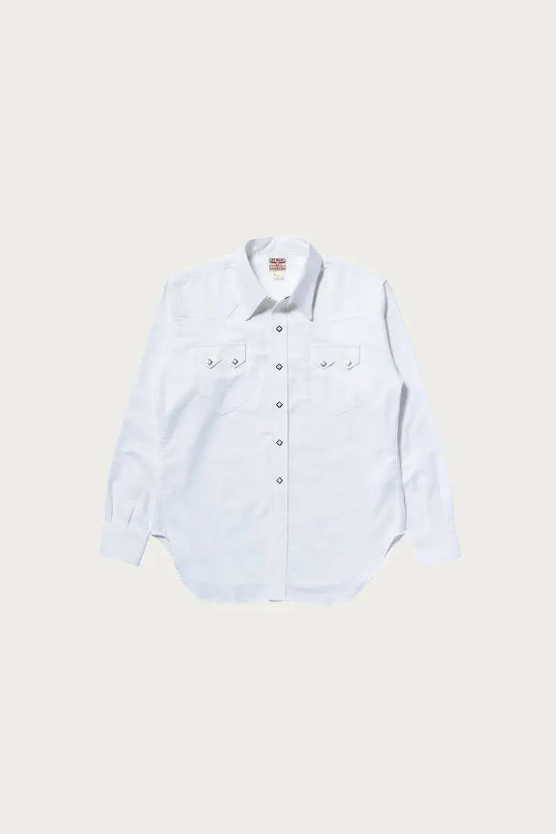 Classic Sawtooth Western Shirt In Crisp White 1