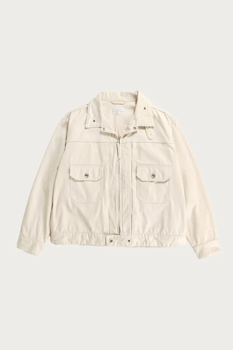 Classic Trucker Jacket In Natural Chino Twill 1