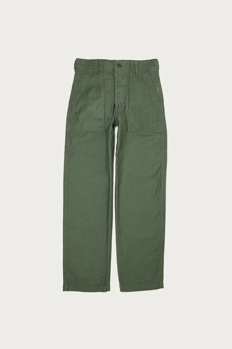 Classic Us Army-Style Fatigue Pants – Regular Fit, Olive Green 1