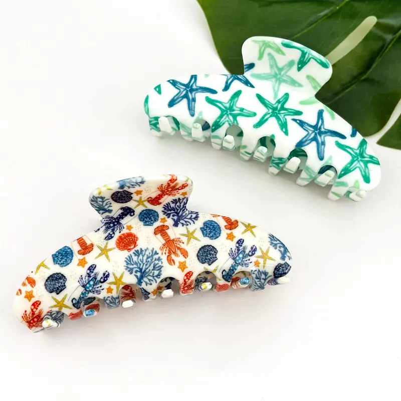 Coastal Sea Life Themed Hair Claw 1