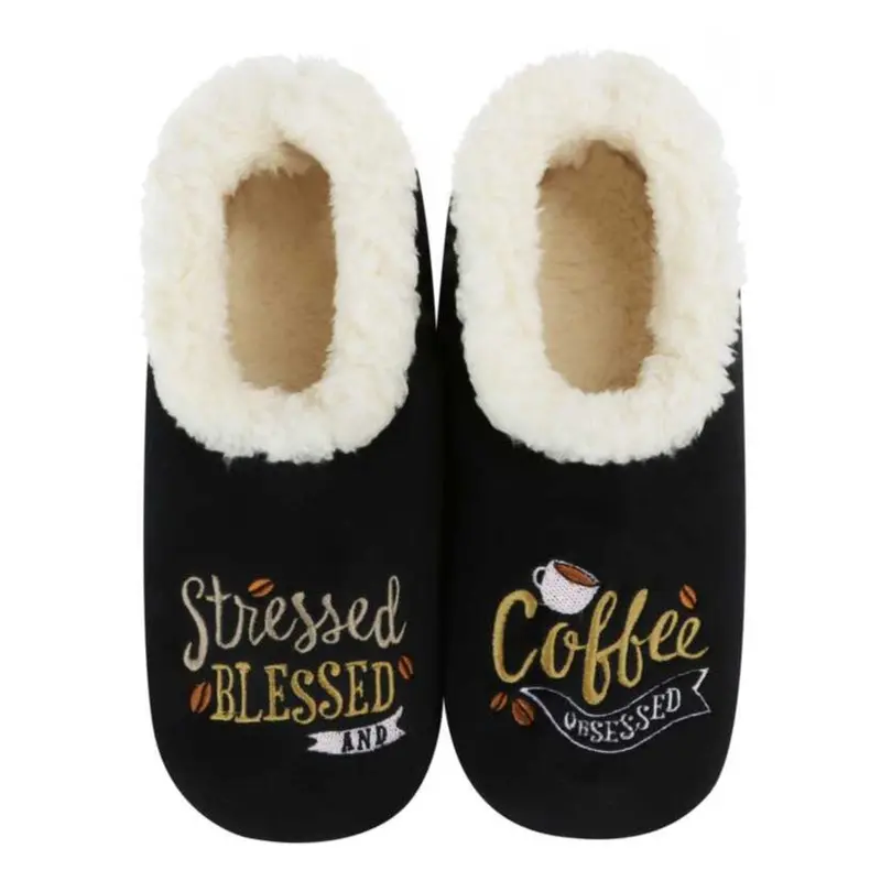 Coffee Lover'S Plush Slippers 1
