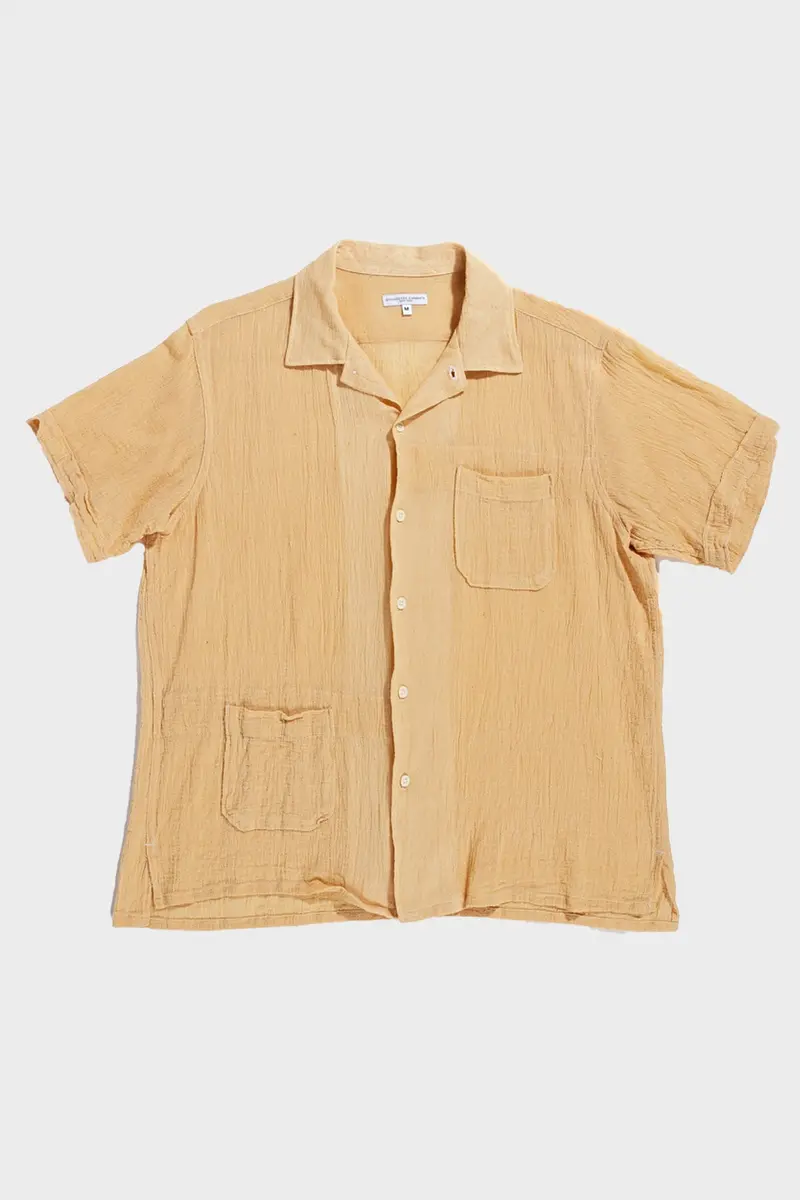 Coral Cotton Crepe Camp Shirt – Summer-Ready Short-Sleeve Top 1