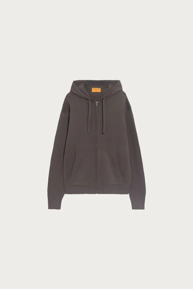 Cotton-Cashmere Zip-Up Hoodie In Cypress Green 1