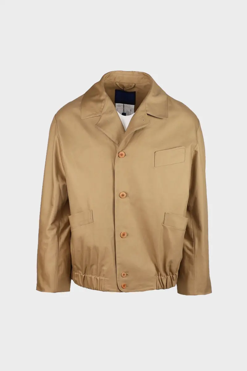 Cotton Classic Blouson Jacket – Beige 1