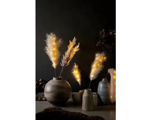 Cream-Colored Led Plume Branch Decor 1
