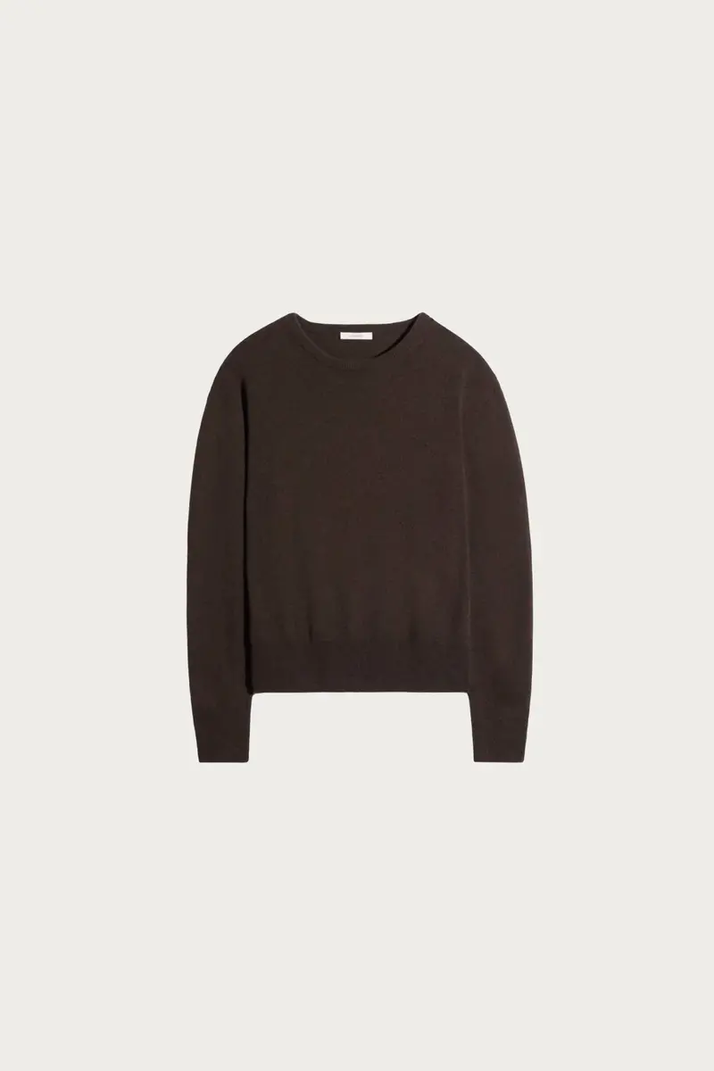 Crew Neck Knit Sweater – Ebony Heather 1