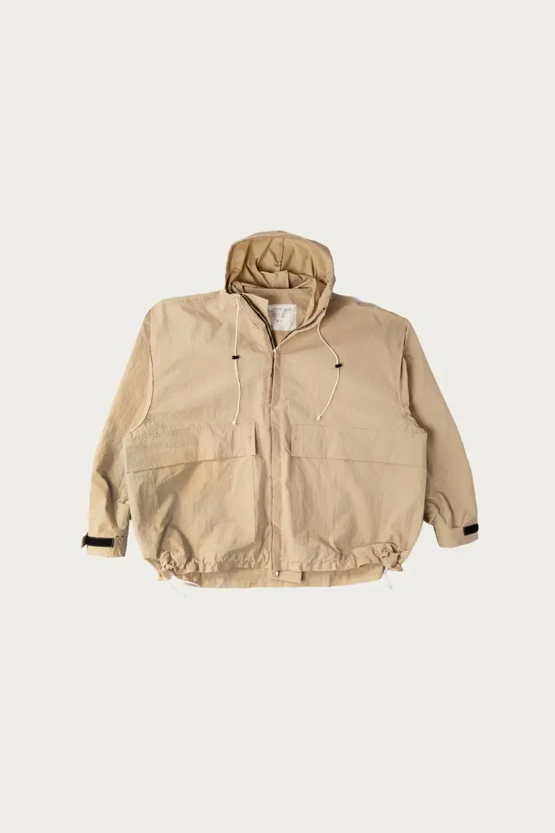 Cropped Outdoor Jacket – Sand Neutral Tone Utility Style 1