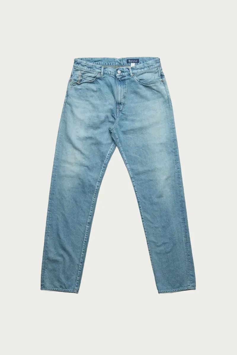 Ctl Straight-Cut Denim Pants – Bengara Red & Light Indigo Wash 1