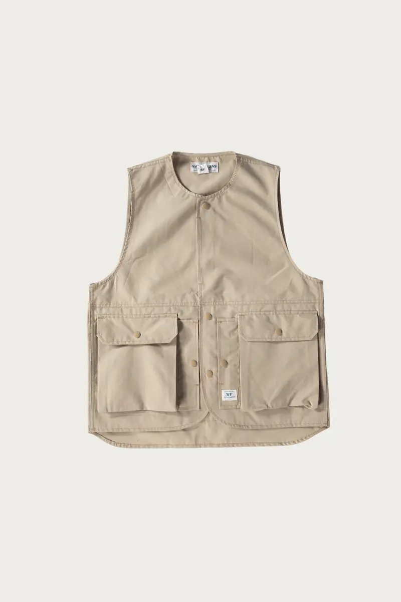 Cultivator Sleeveless Quilted Vest – Beige 1