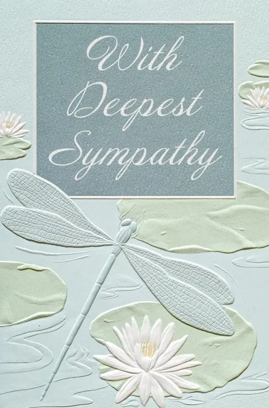 Damselfly Illustration Sympathy Greeting Card 1