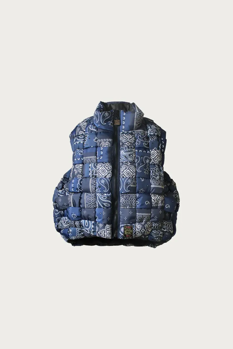 Dark Navy Bandanna Nylon Keel Weave Vest 1
