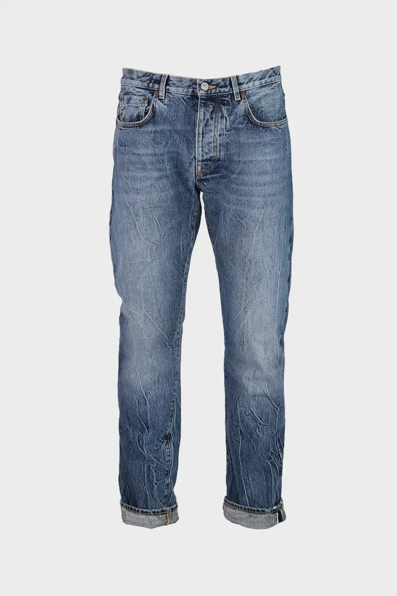 Dark Washed John 5-Pocket Denim Trousers 1