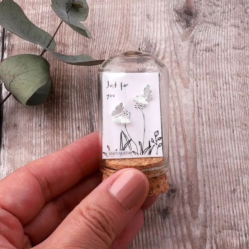Delicate Butterfly Pendant Necklace In Sterling Silver – 'Just For You' 1