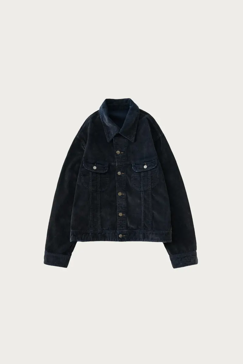 Derby Double-Dye Corduroy Trucker Jacket – Faded Blue (Al X Sn Collaboration) 1