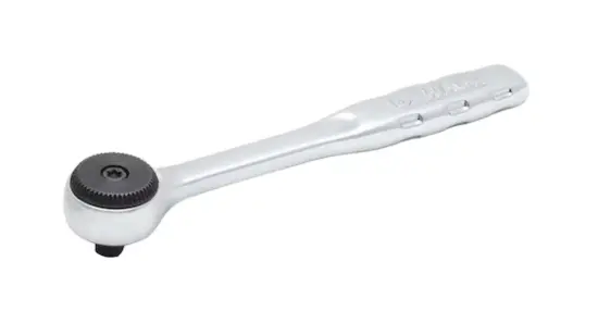 Dewalt Vintage 1/4" Round-Head 72-Tooth Ratchet — Full Chrome Finish (Made In Italy) 1
