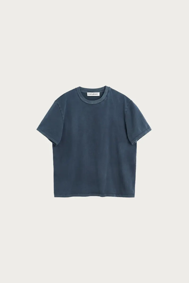 Distressed Blue Legacy Jersey T-Shirt – Vintage-Inspired Box Fit 1